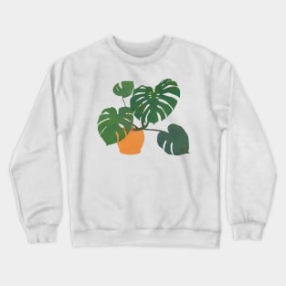 monstera interior plant blonde Crewneck Sweatshirt